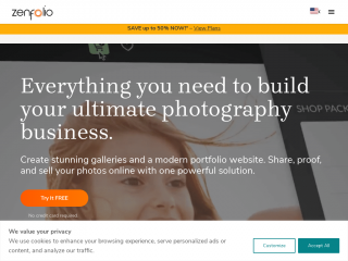 zenfolio.com screenshot